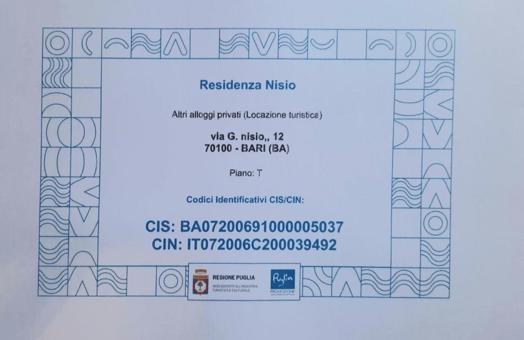 Residenza Nisio Vila Bari Exterior foto